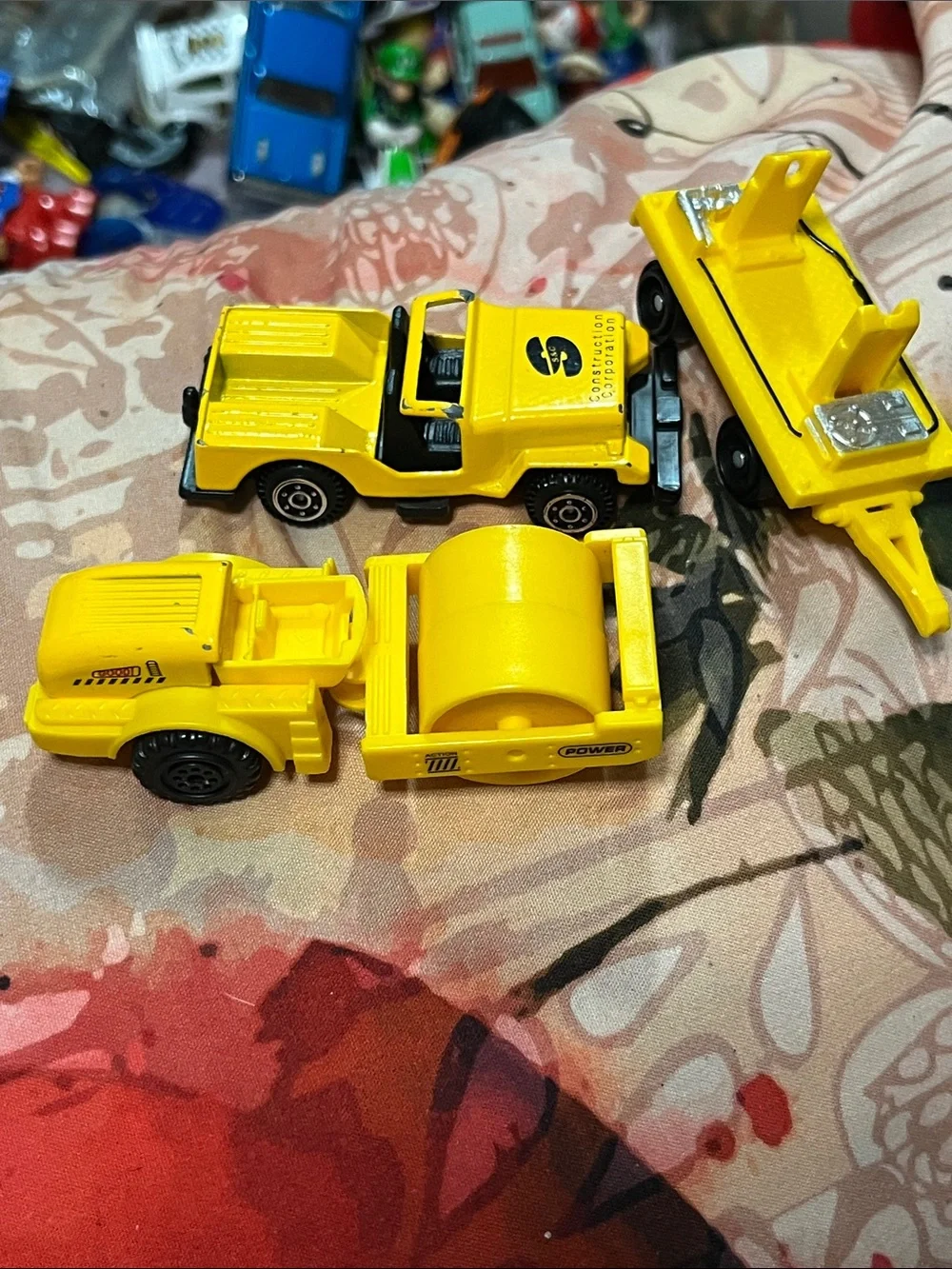 Yellow Mini Construction Vehicle Toy Set for Kids